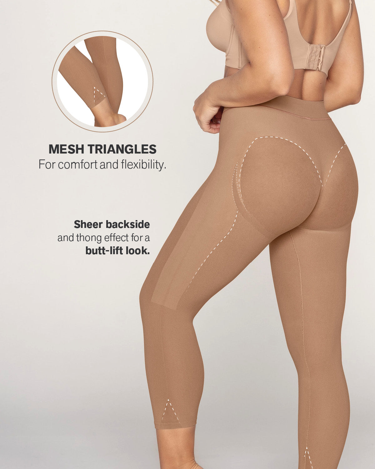 Invisible high-waisted capri shaper