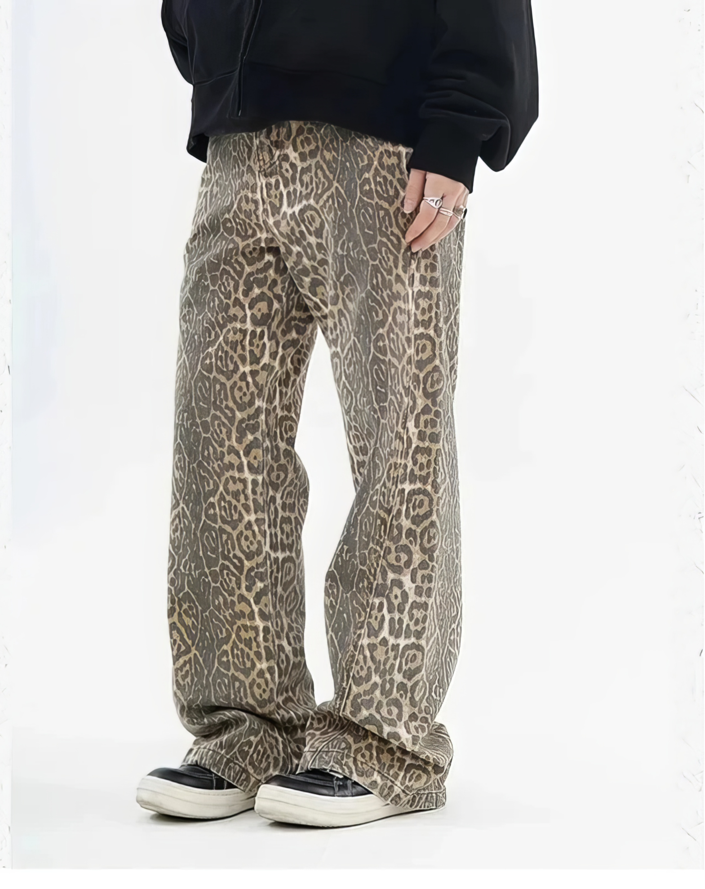 Vintage Leopard Print Jeans