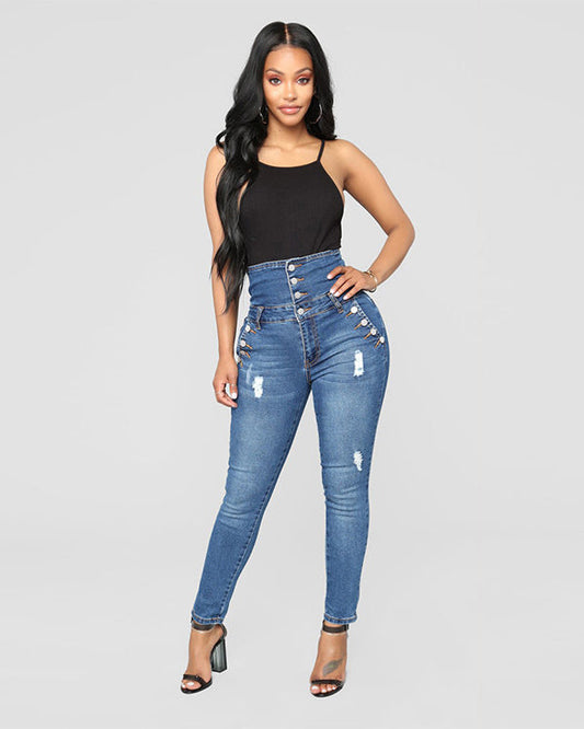 High Rise Stretch Jeans