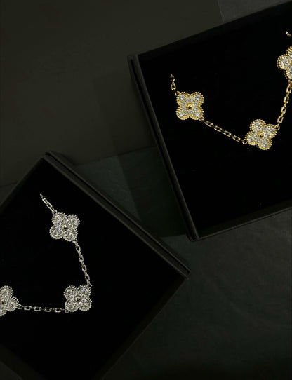 Full Diamante Silver Raya Bracelet