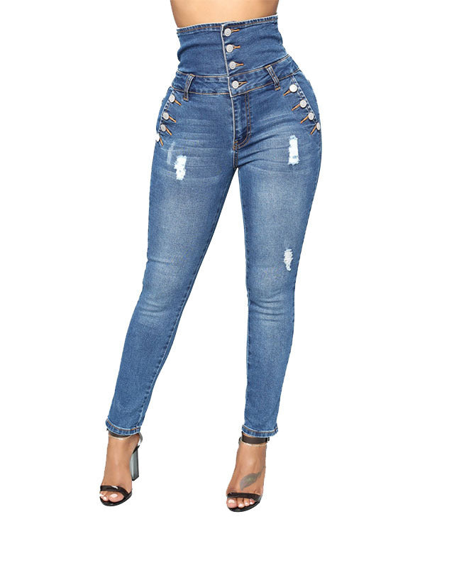 High Rise Stretch Jeans