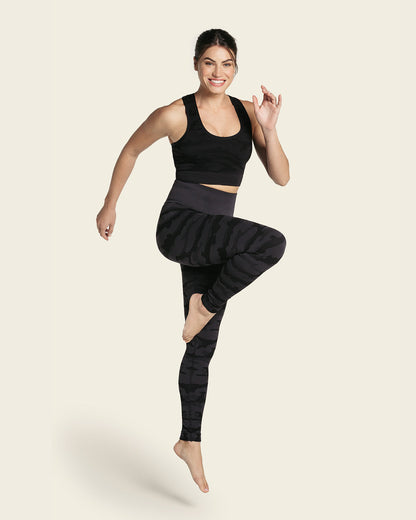 Sculpting high-waisted graphic active legging