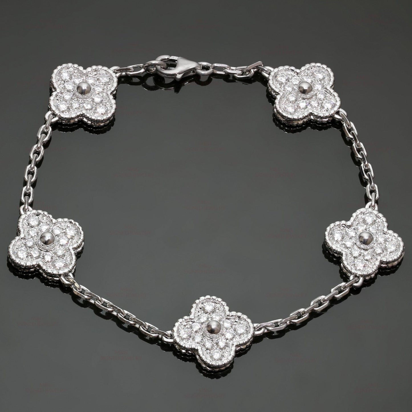 Full Diamante Silver Raya Bracelet