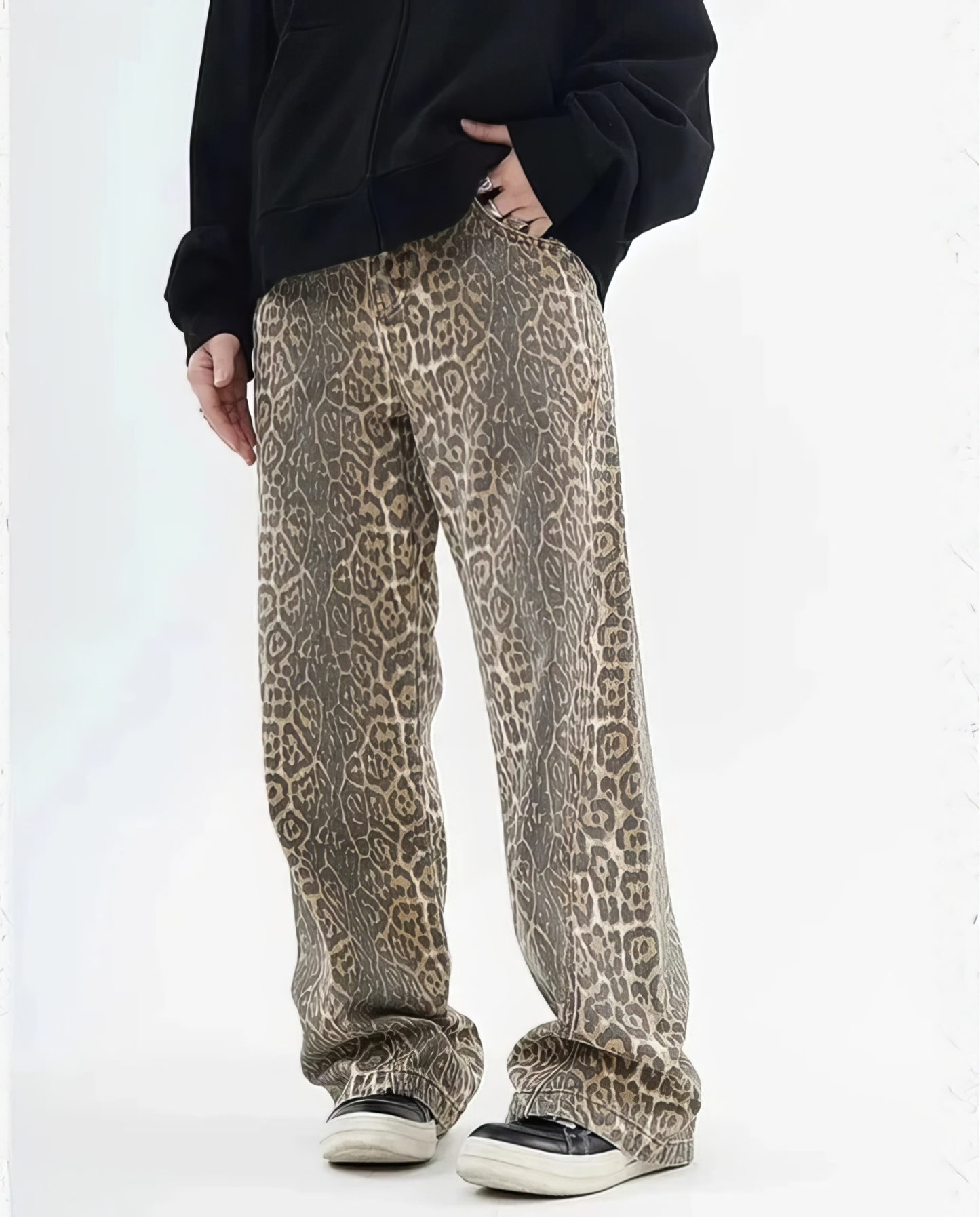 Vintage Leopard Print Jeans