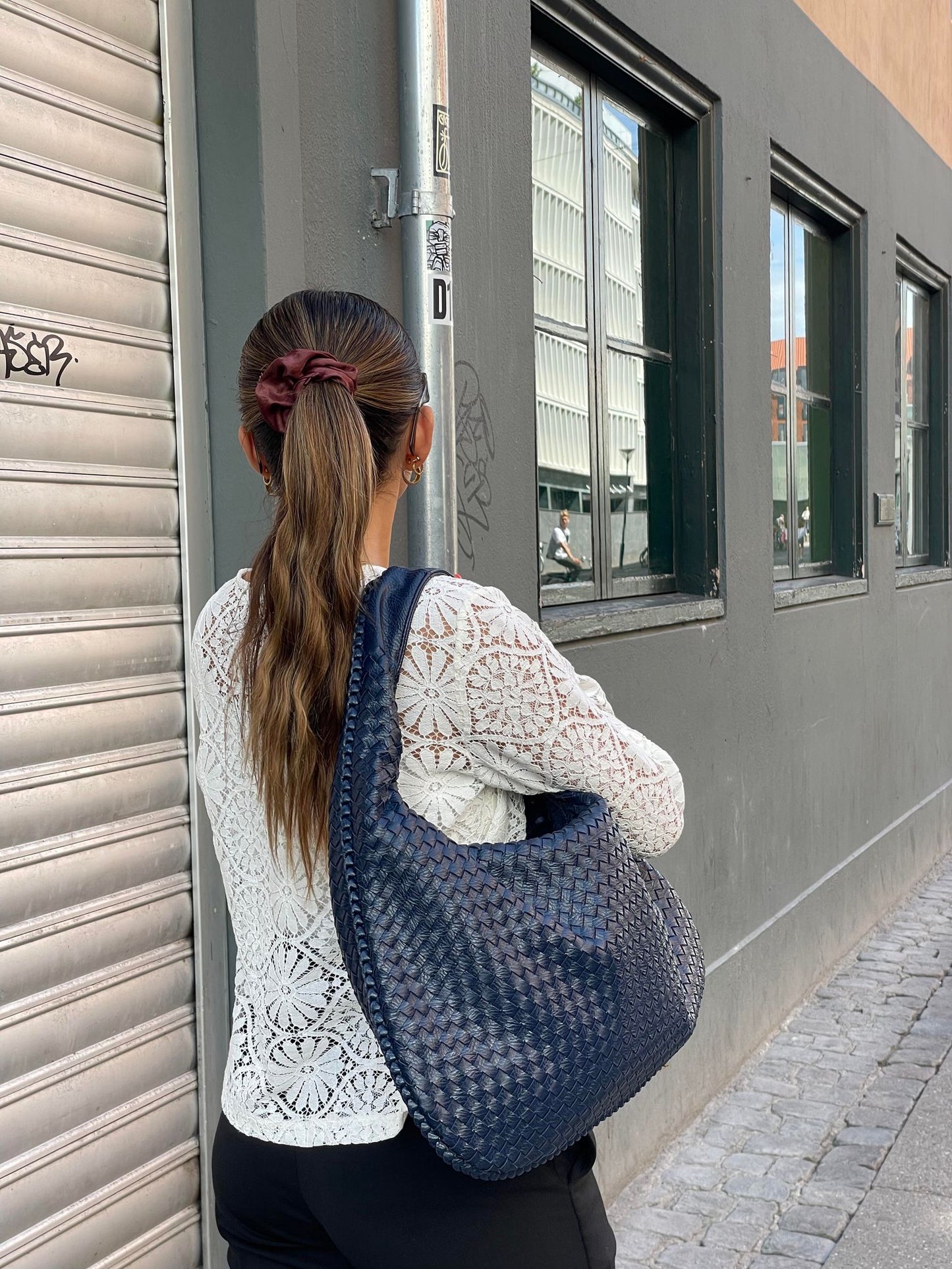 Cross-Weave Bag - Navy