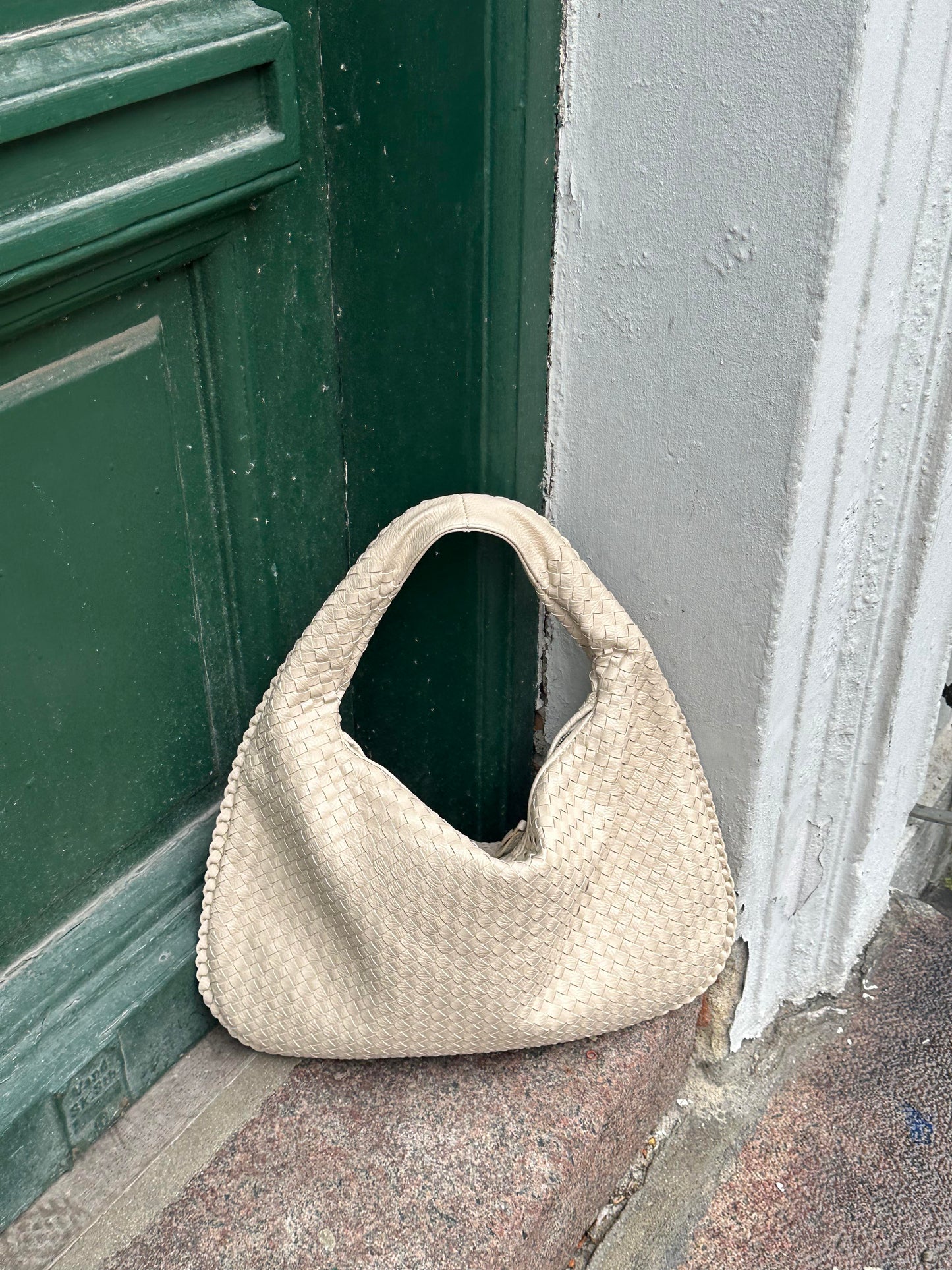 Cross-Weave Bag - Light beige