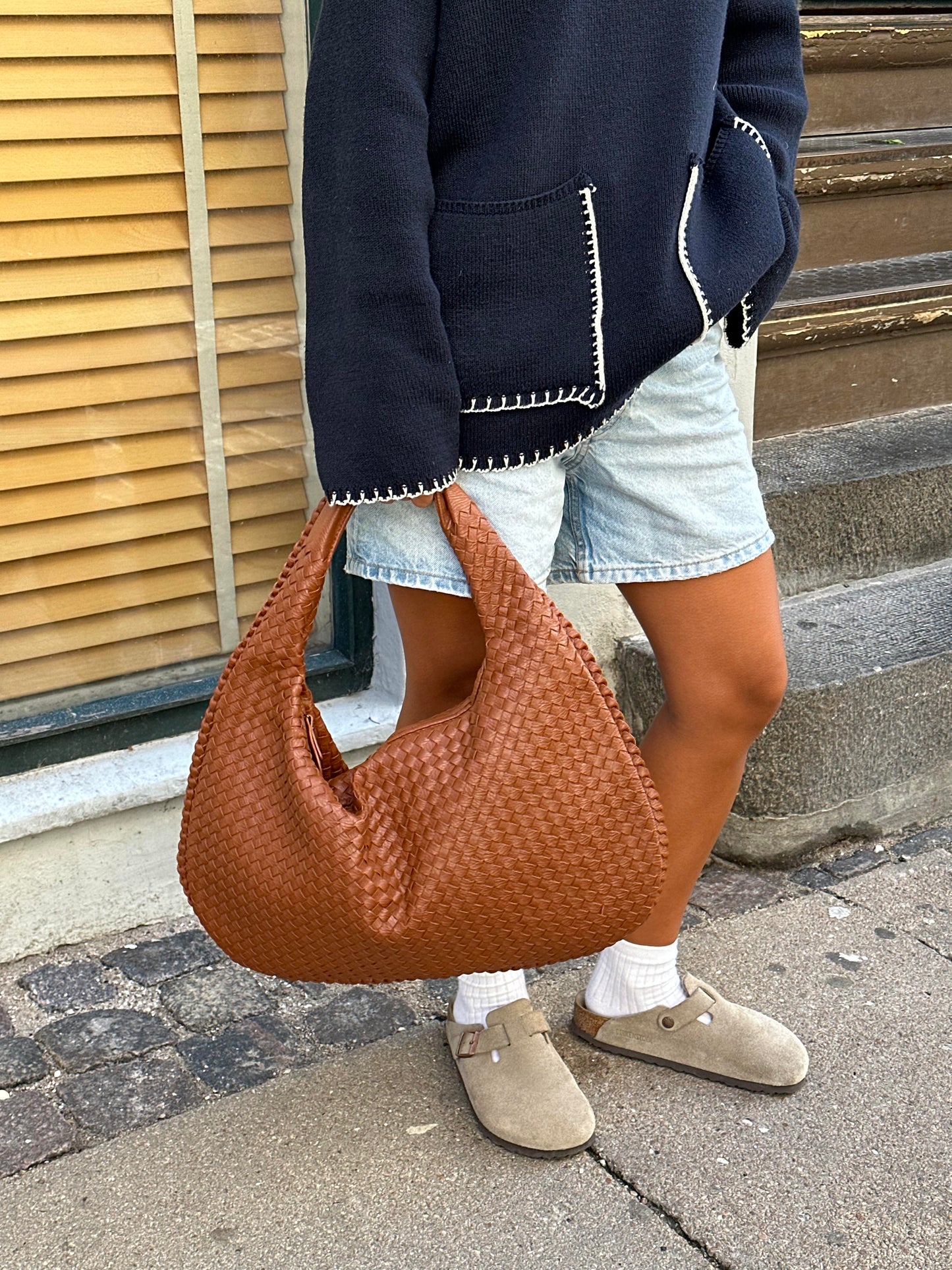 Cross-Weave Bag - Camel