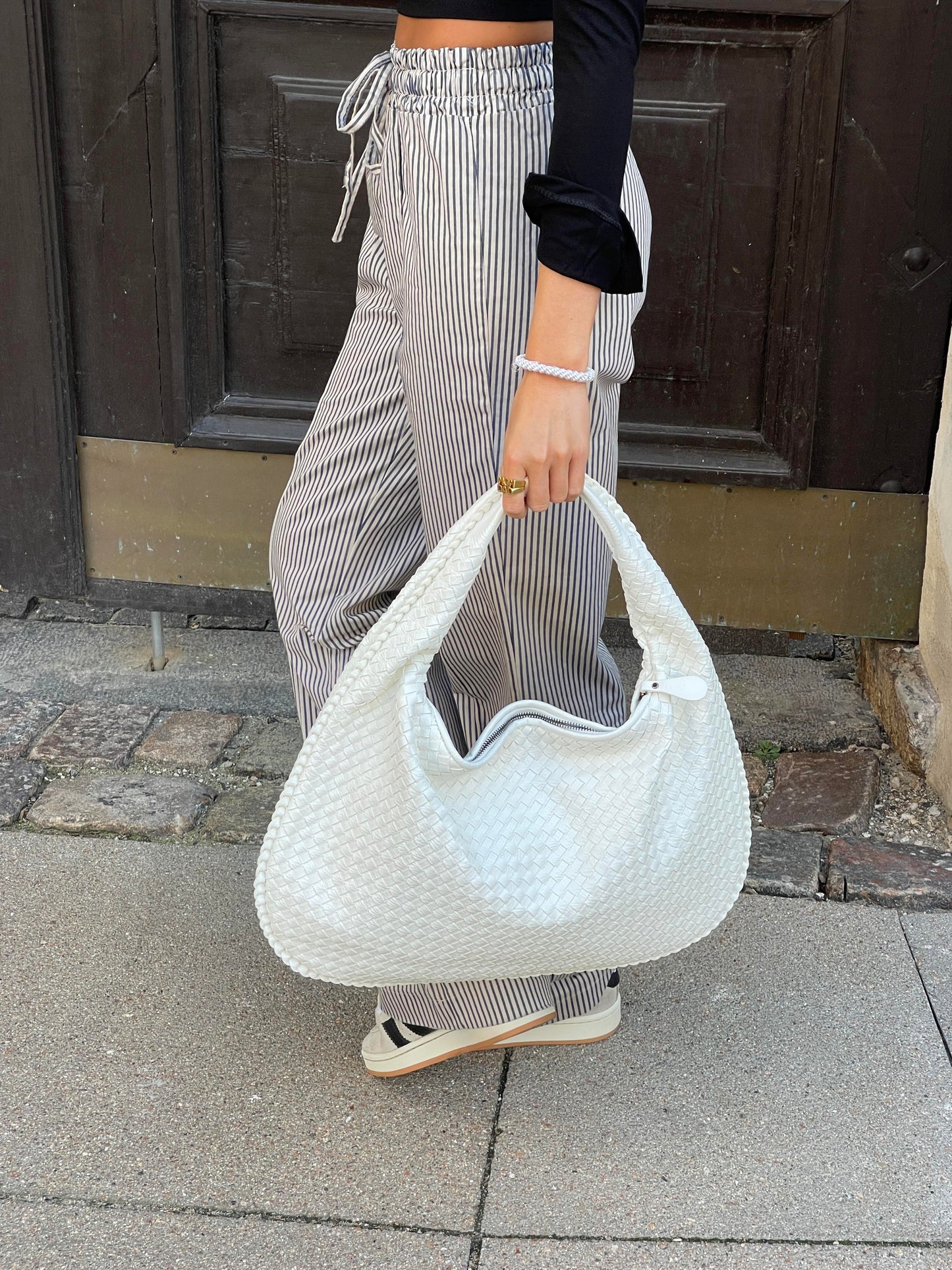 Cross-Weave Bag - White