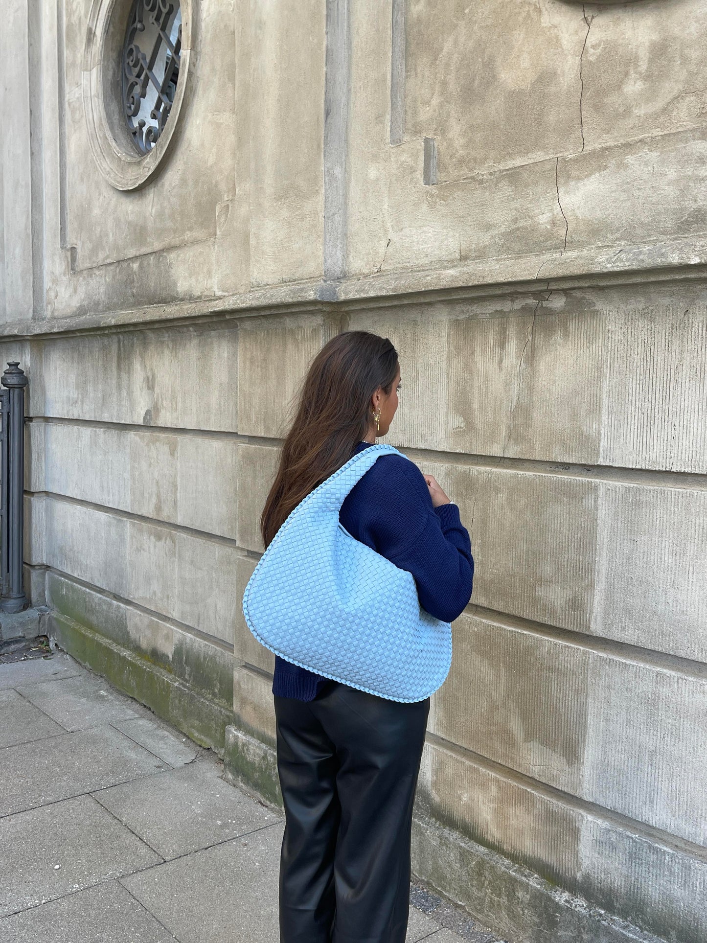 Cross-Weave Bag - Baby blue