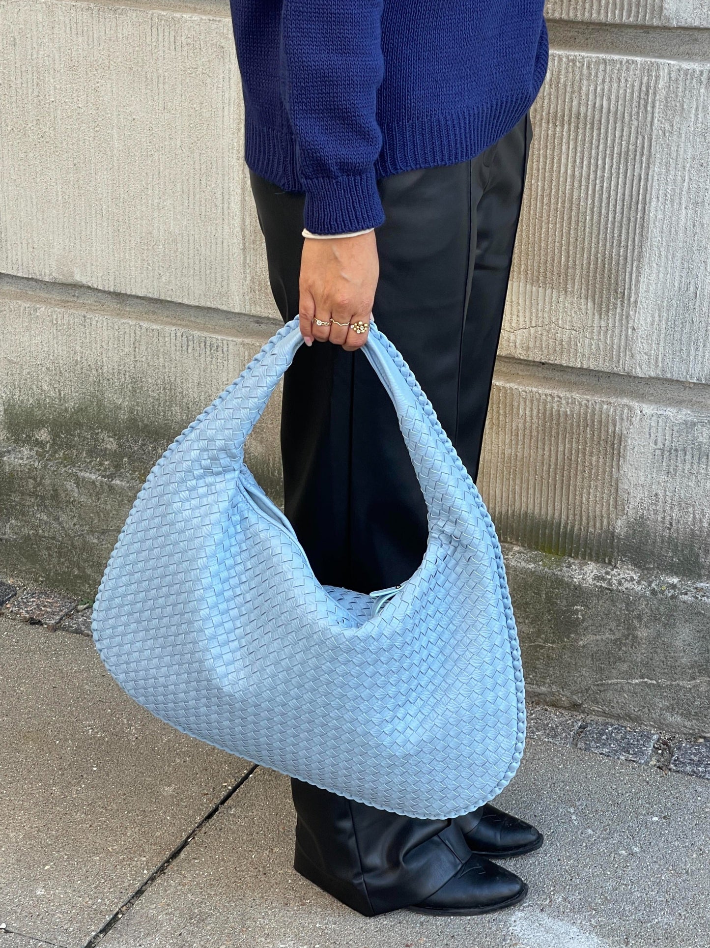 Cross-Weave Bag - Baby blue