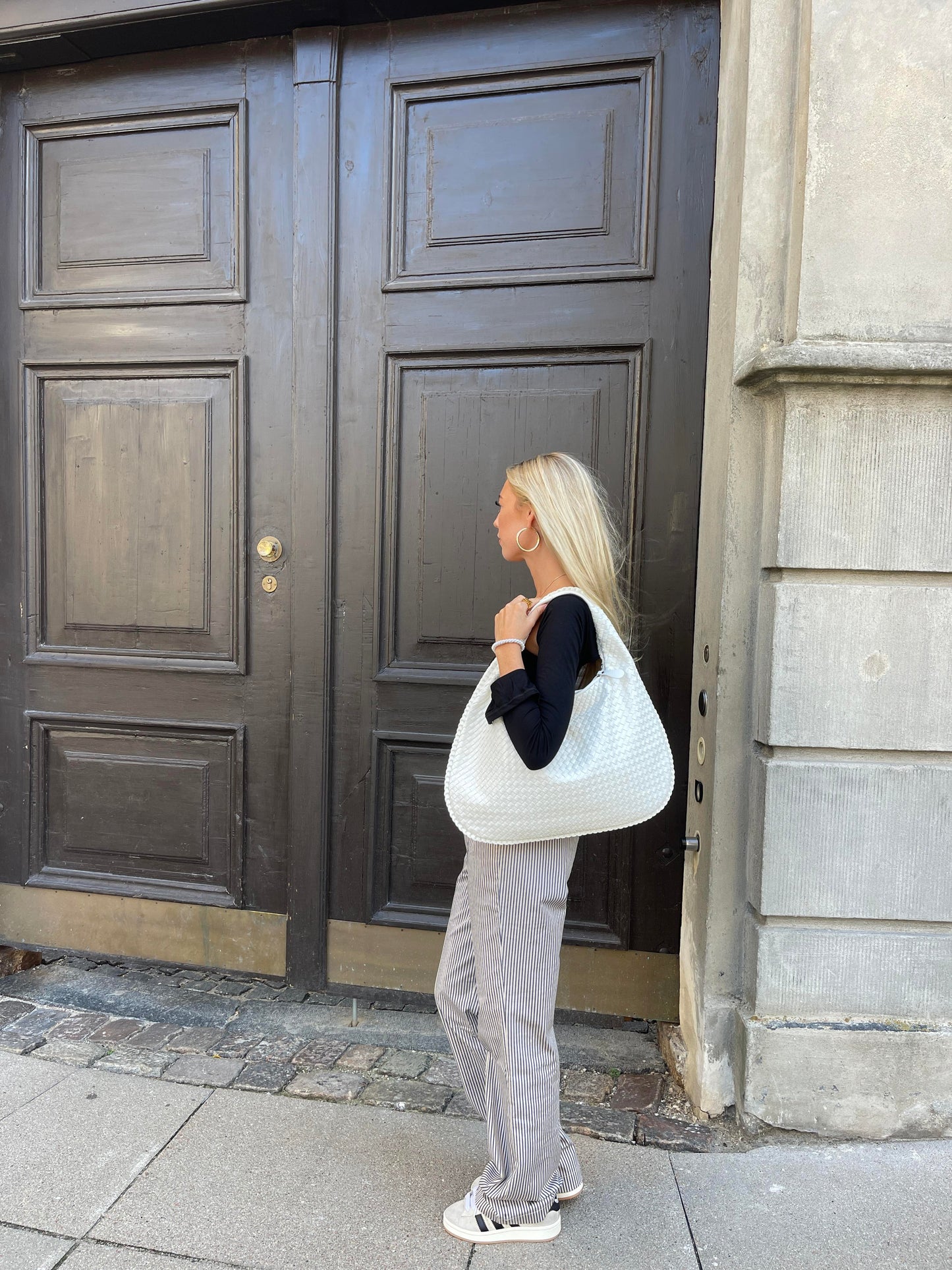 Cross-Weave Bag - White