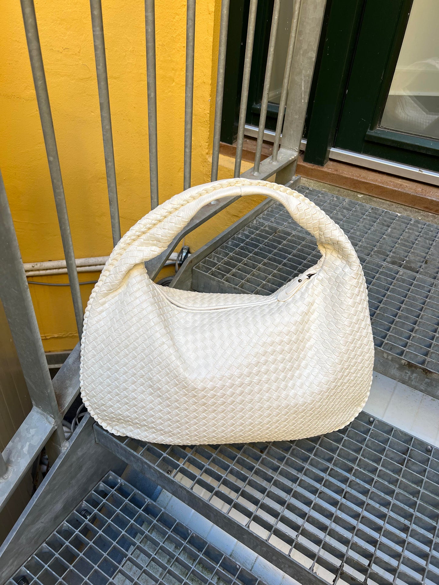 Cross-Weave Bag - White