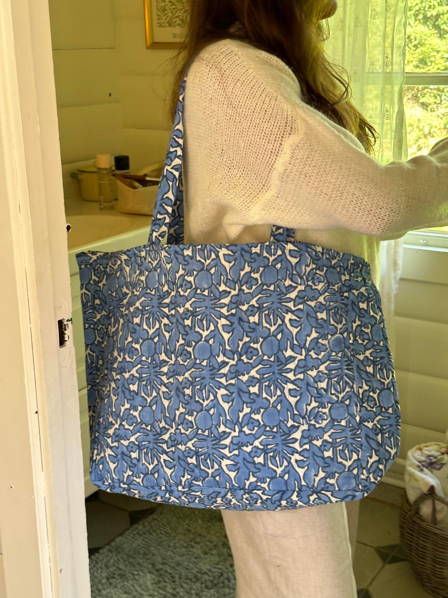 Mykonos tote bag - Blue