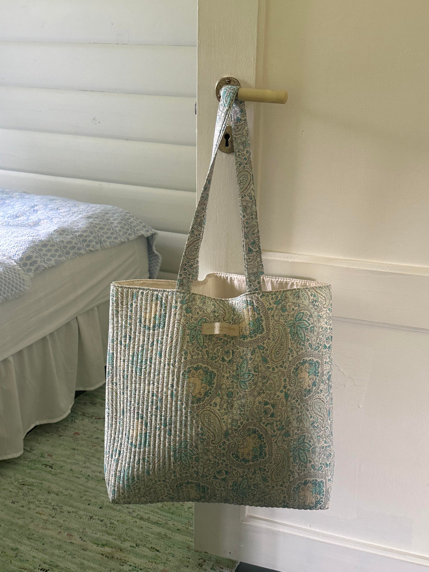 Corfu tote bag- White/Blue