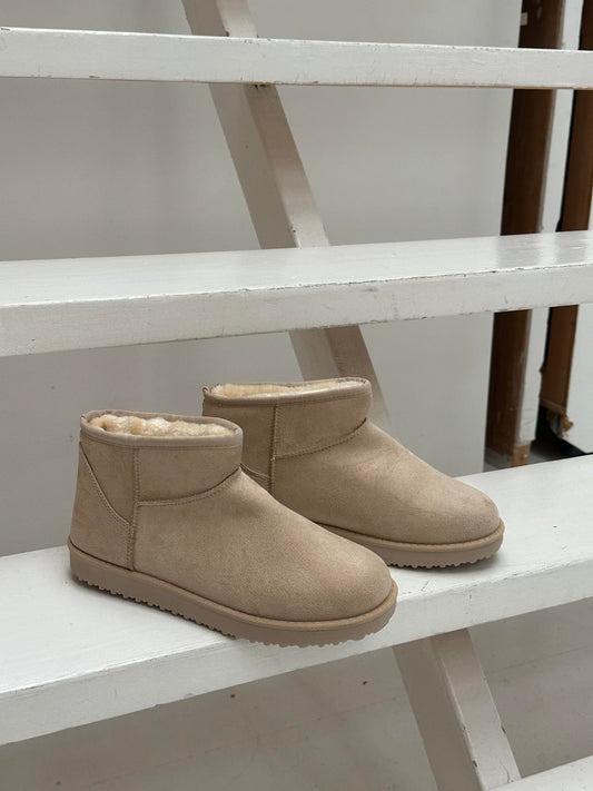 Teddy boots short - Light beige