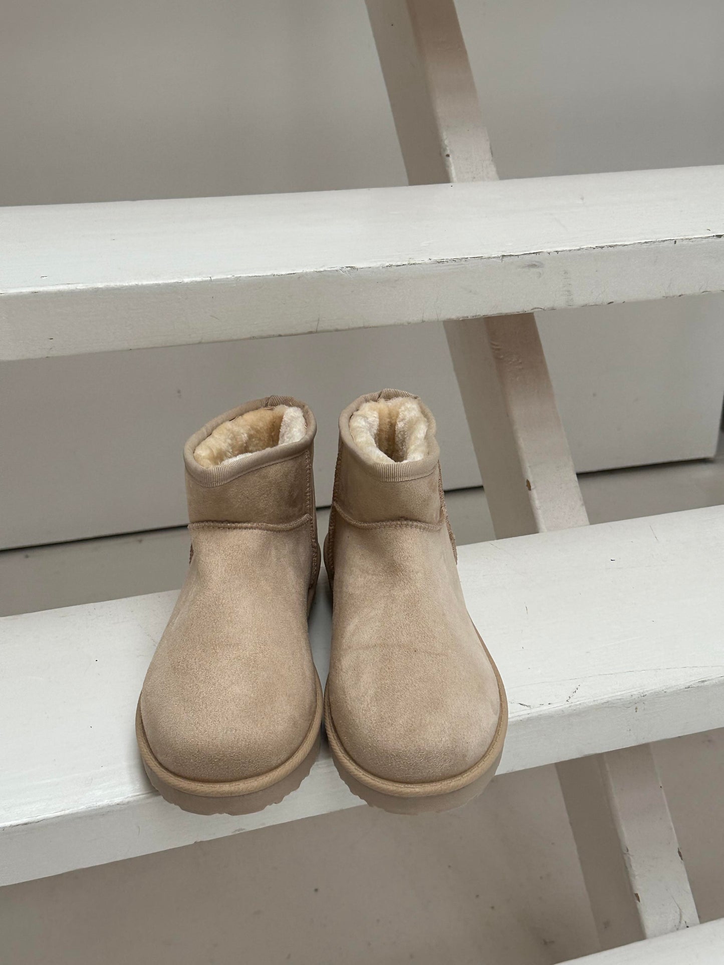 Teddy boots short - Light beige