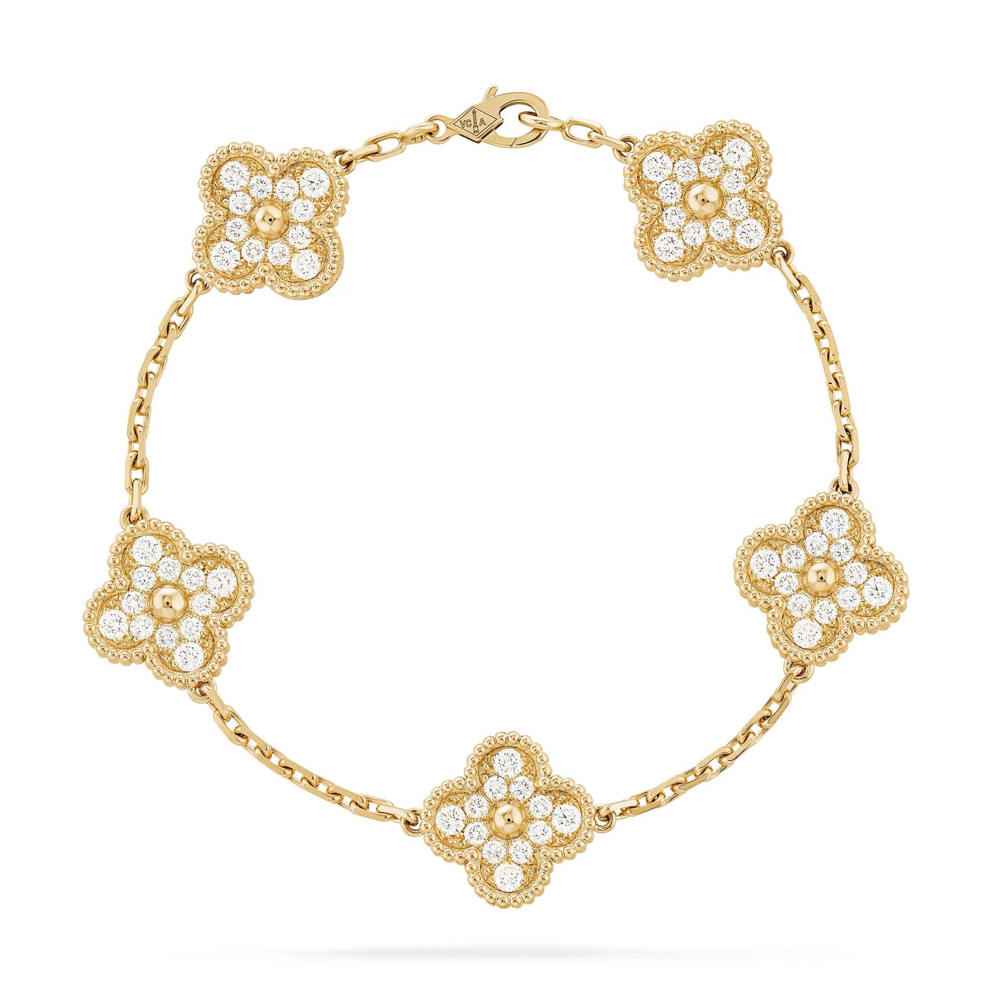 Full Diamanté Gold Raya Bracelet