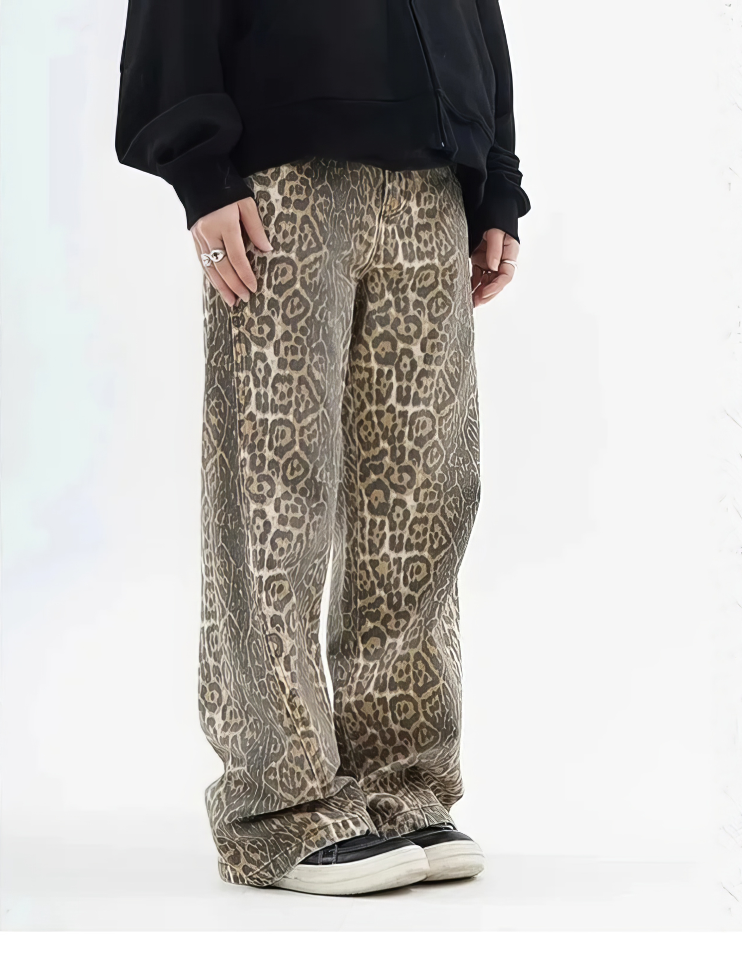 Vintage Leopard Print Jeans