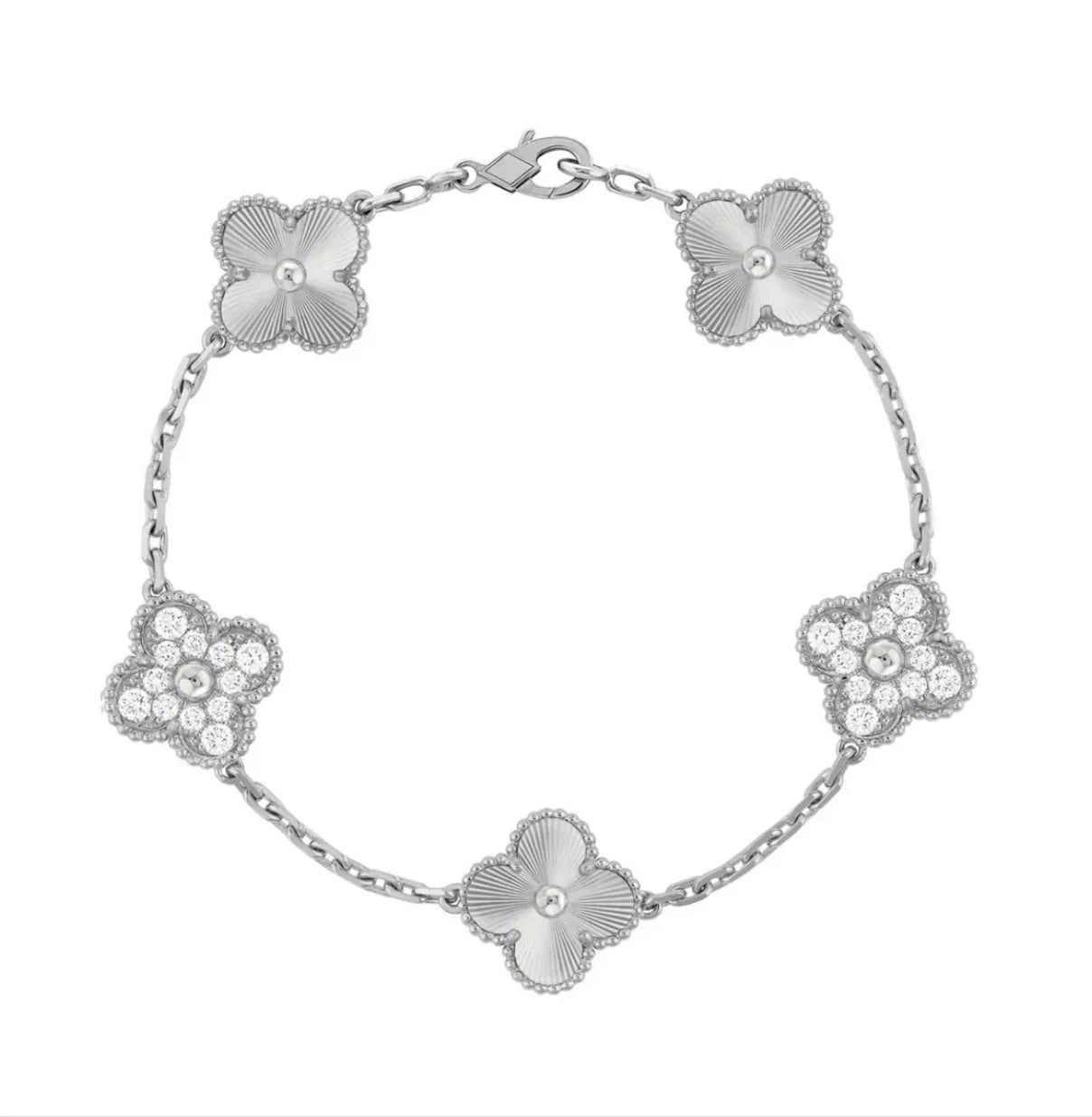 Silver Raya Diamanté Bracelet