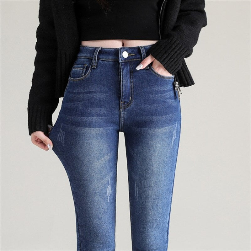 Skinny Thermal Plush Stretch Jeans