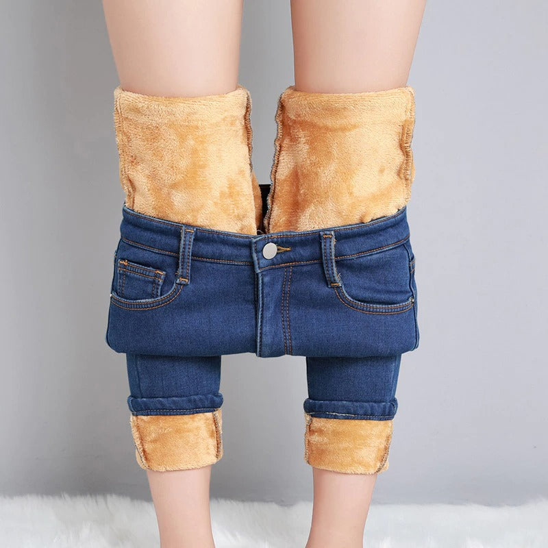 Skinny Thermal Plush Stretch Jeans