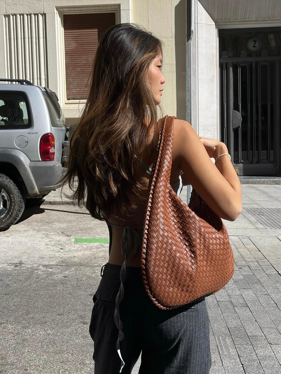 Cross-Weave Bag - Camel