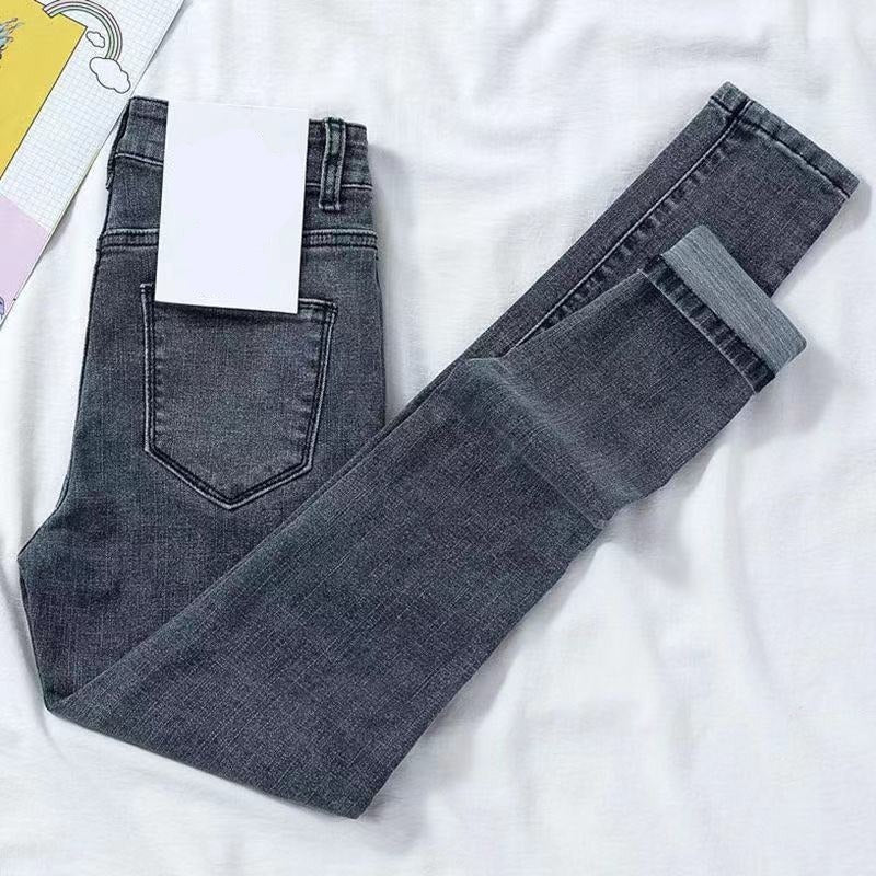 High Waist Elastic Pencil Trousers