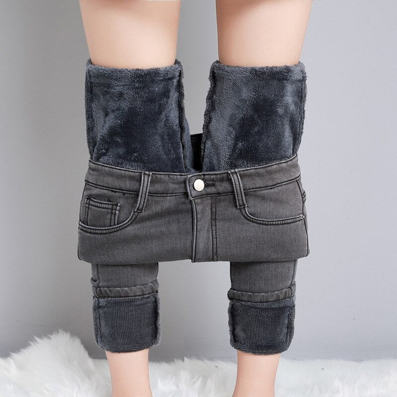 Skinny Thermal Plush Stretch Jeans