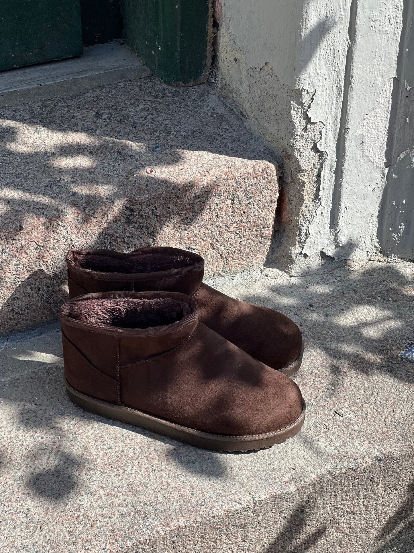 Teddy boots short - Dark brown