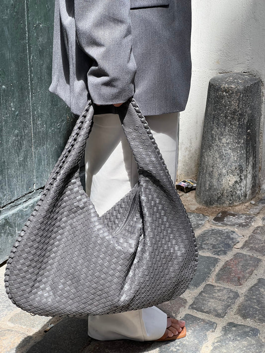 Cross-Weave Bag - Grey