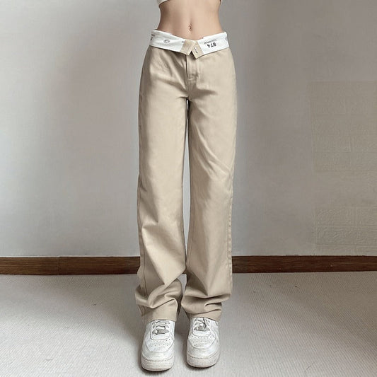 Casual Low Waist Trousers