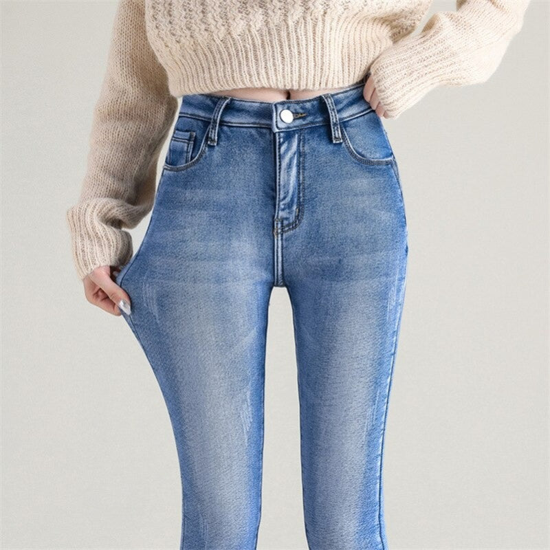 Skinny Thermal Plush Stretch Jeans