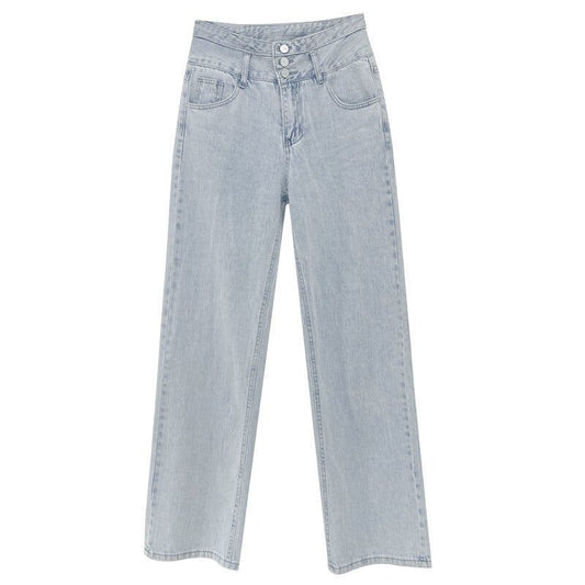 High Waist Straight Loose Jeans