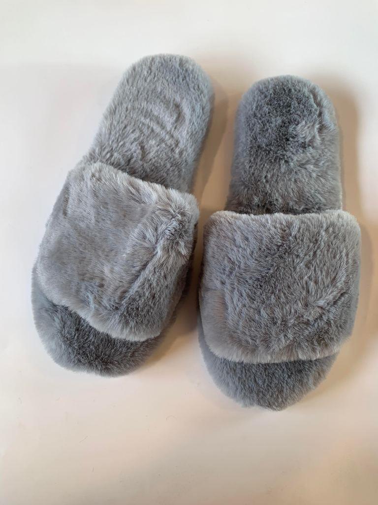 Siv fur sandal - grey