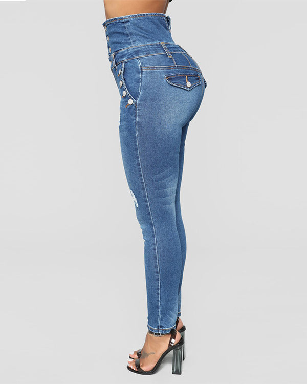 High Rise Stretch Jeans