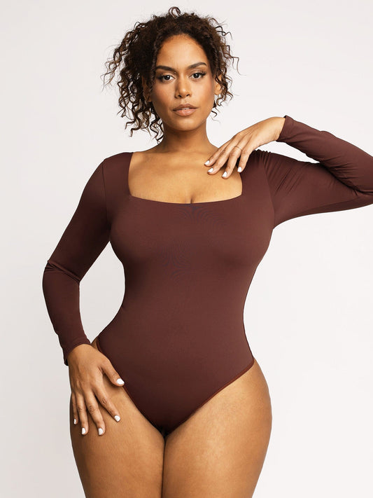 Contour Long Sleeve Square Neck Bodysuit