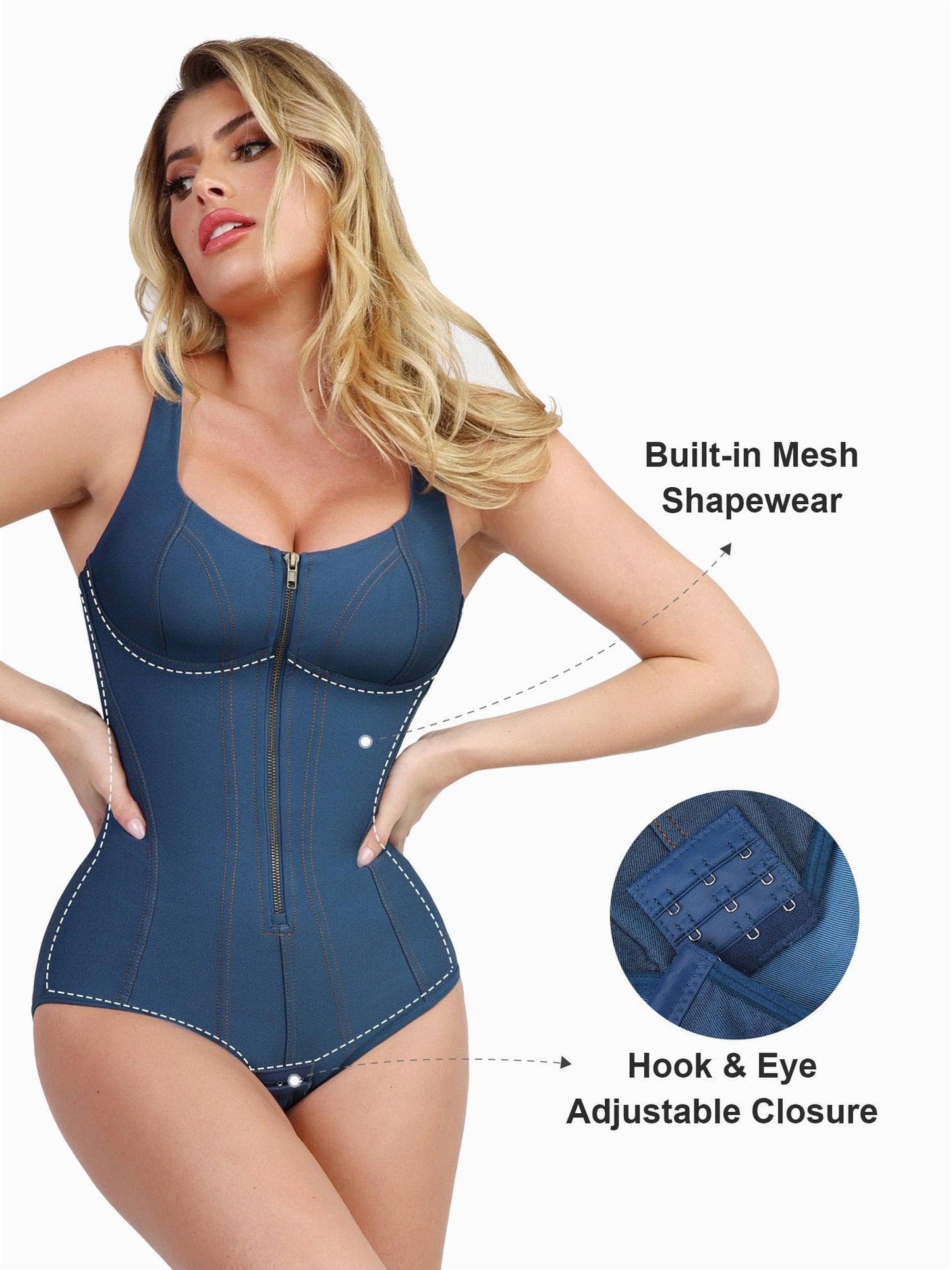 Denim Tummy Control Bodysuit