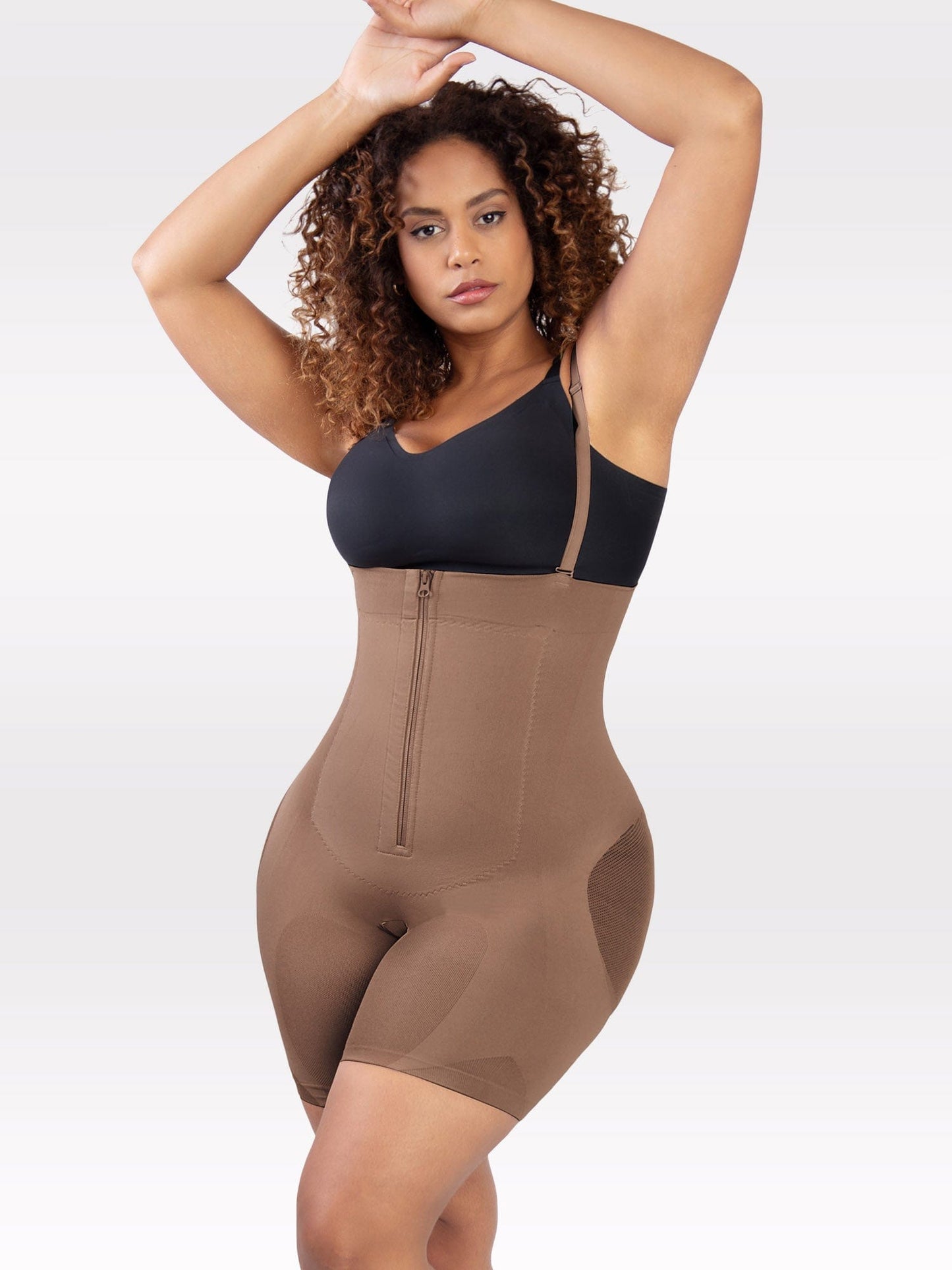 Latex Tummy Control Shapewear Mesh Butt Lifter Bodysuit